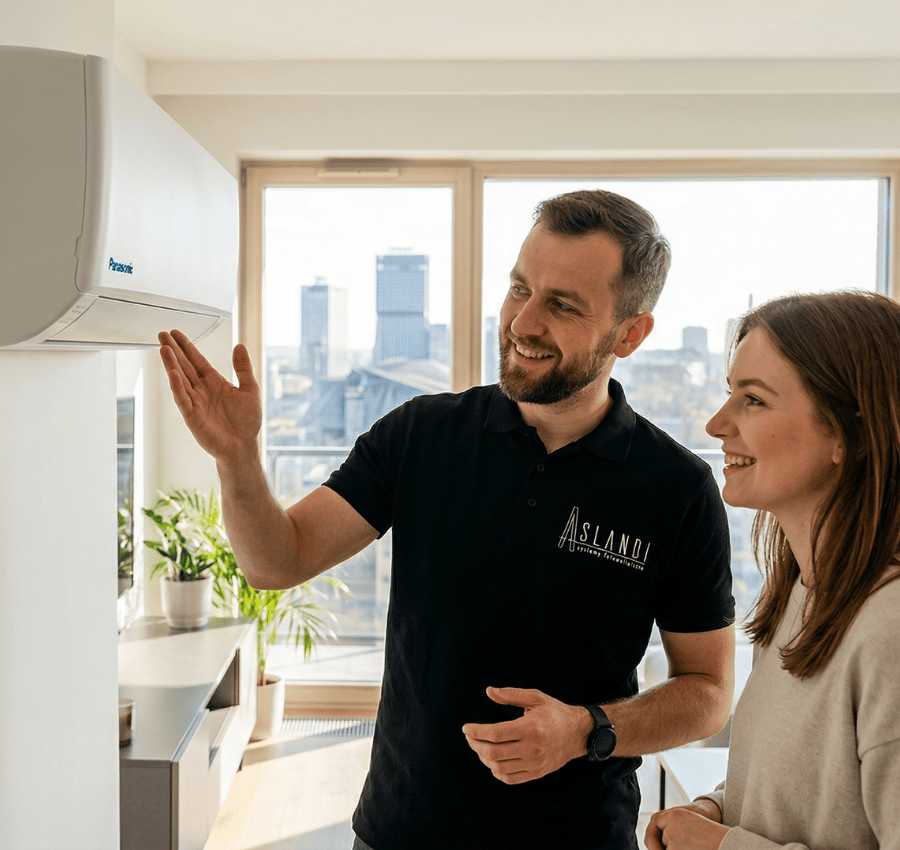 Montaż klimatyzacji Panasonic w Katowicach - ekipa Aslandi