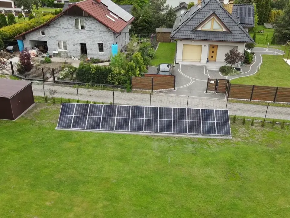Instalacja fotowoltaiczna 5,28 kWp, Rybnik, widok z drona