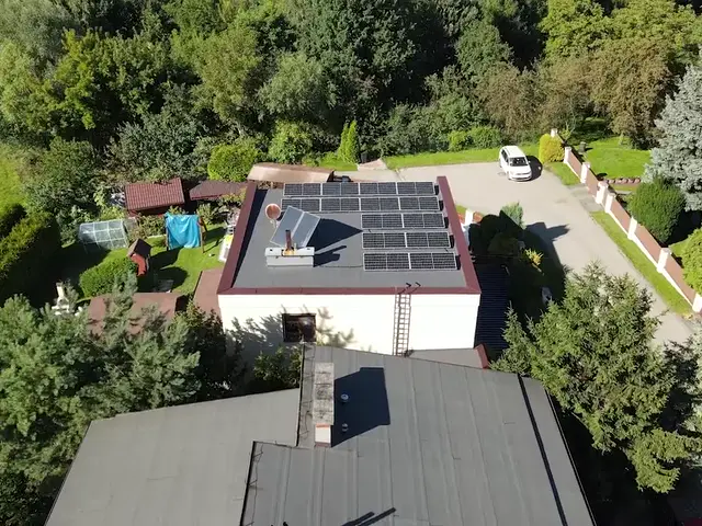 Instalacja fotowoltaiczna 6,3 kWp, Wodzisław Śląski, widok z drona